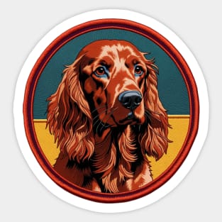 Irish Setter Embroidered Patch Sticker